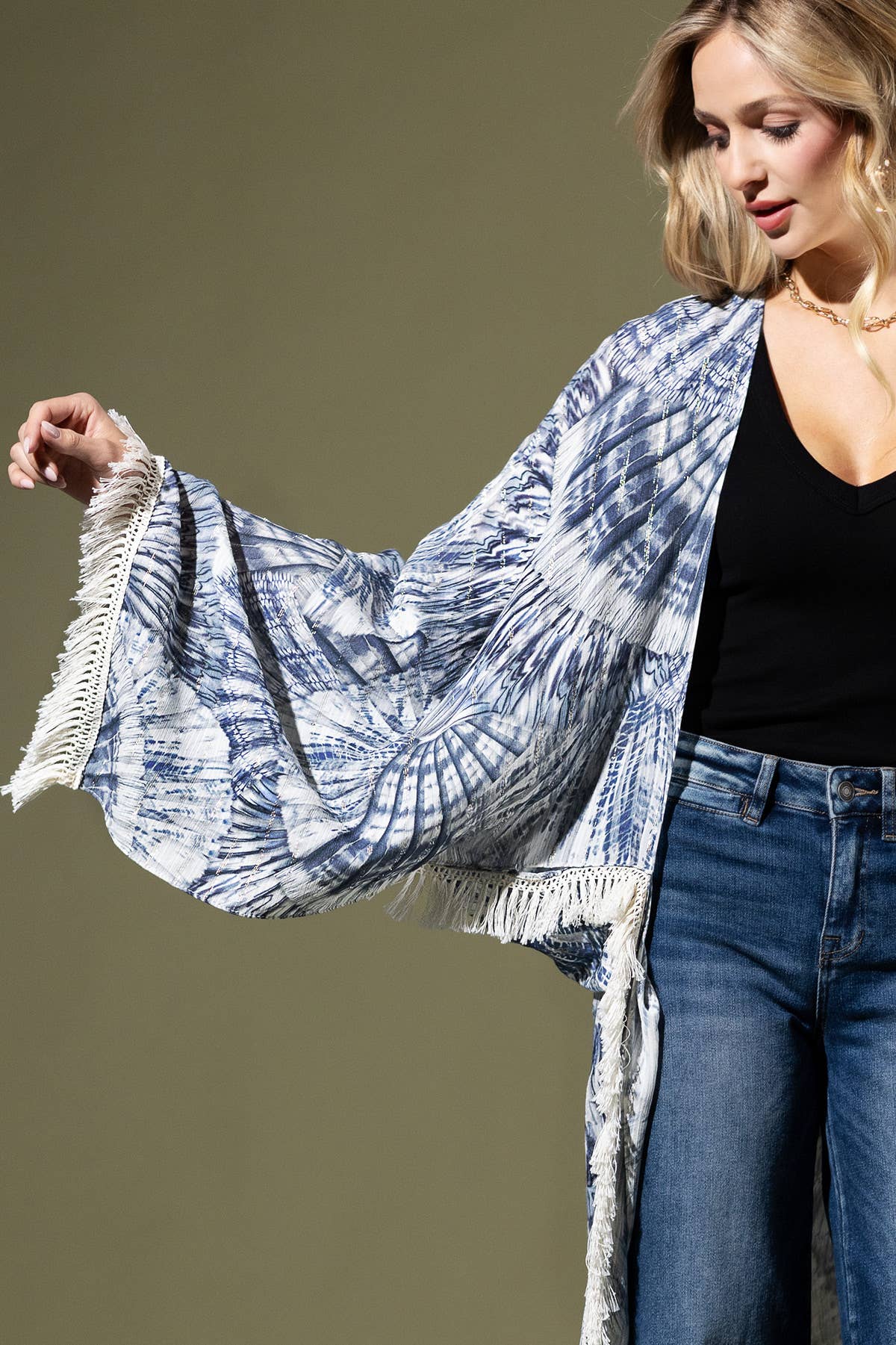 Indigo Hand Kimono for wholesale on Faire9