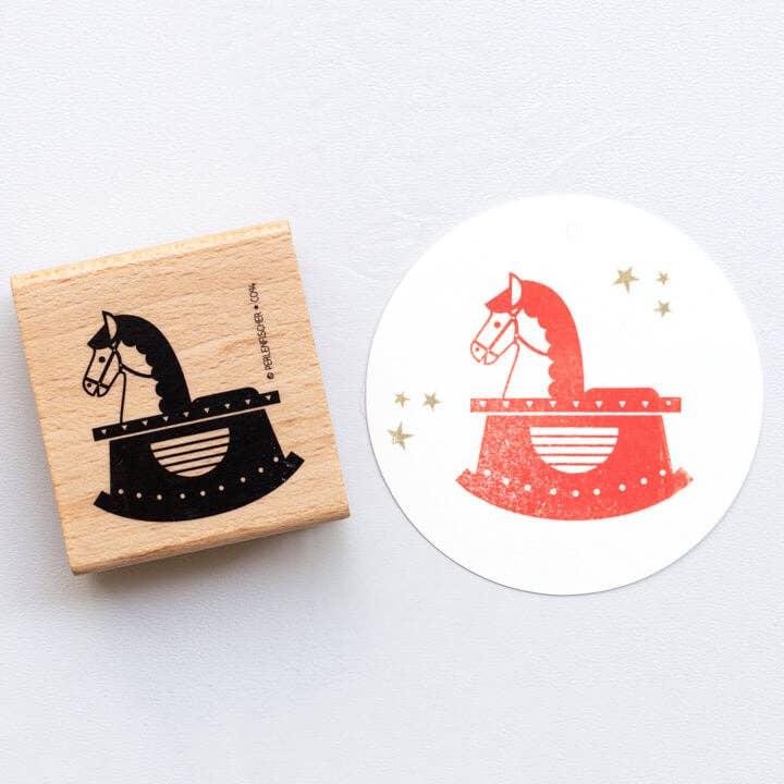 5x Stamp | Rocking Horse for wholesale by Perlenfischer