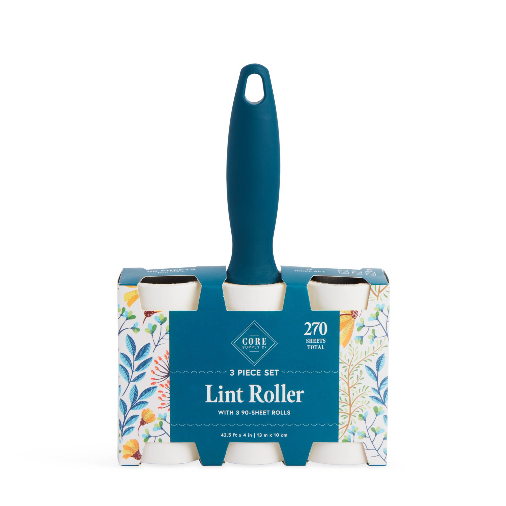 Core Home - Wholesale Lint Roller - Lint Roller w/ 2 Refill Rolls 270ct - Bright Floral0