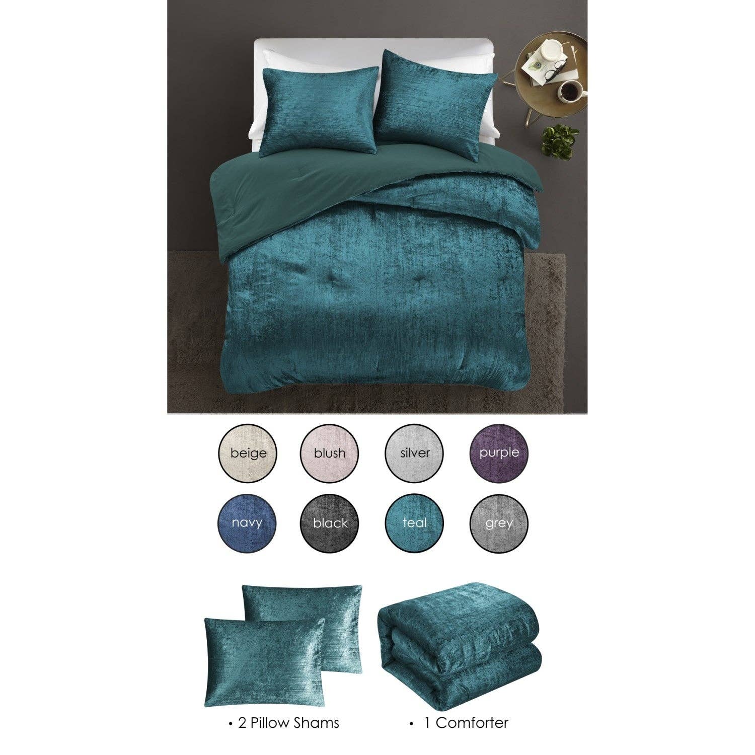 Inspired home - Wholesale Bedding Set - Moriah Comforter Set9