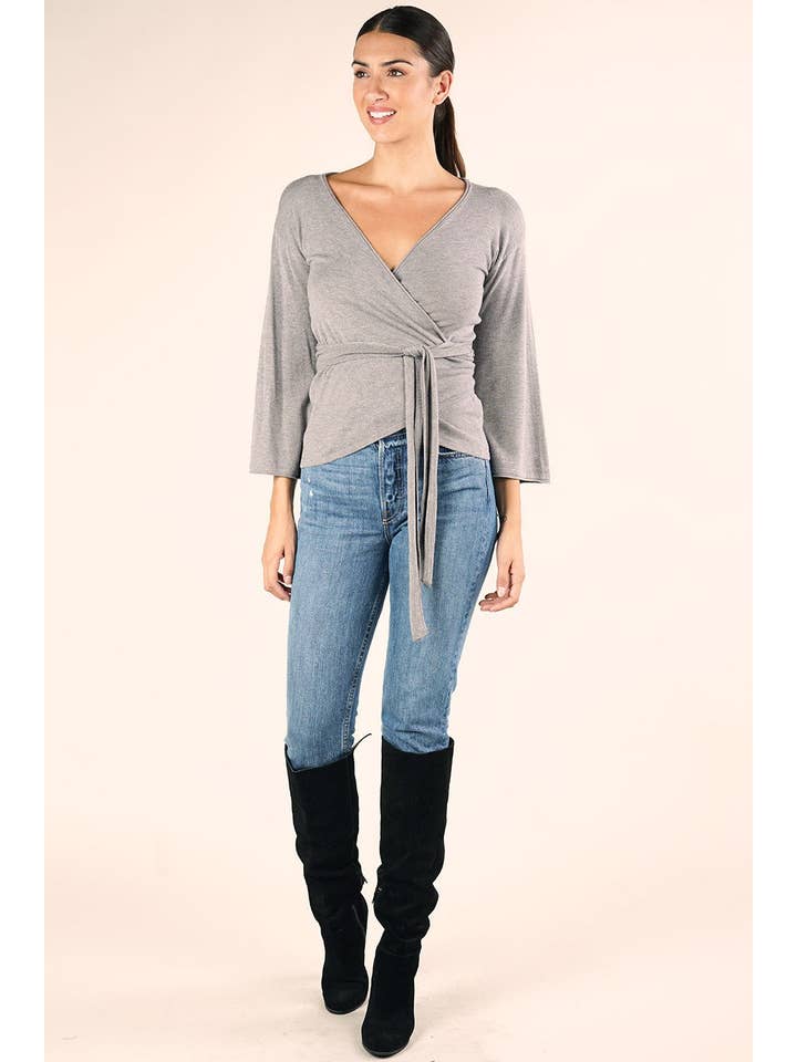 Lovestitch - Vente Pull en maille – femme - Pull à manches évasées Dressy Wrap6