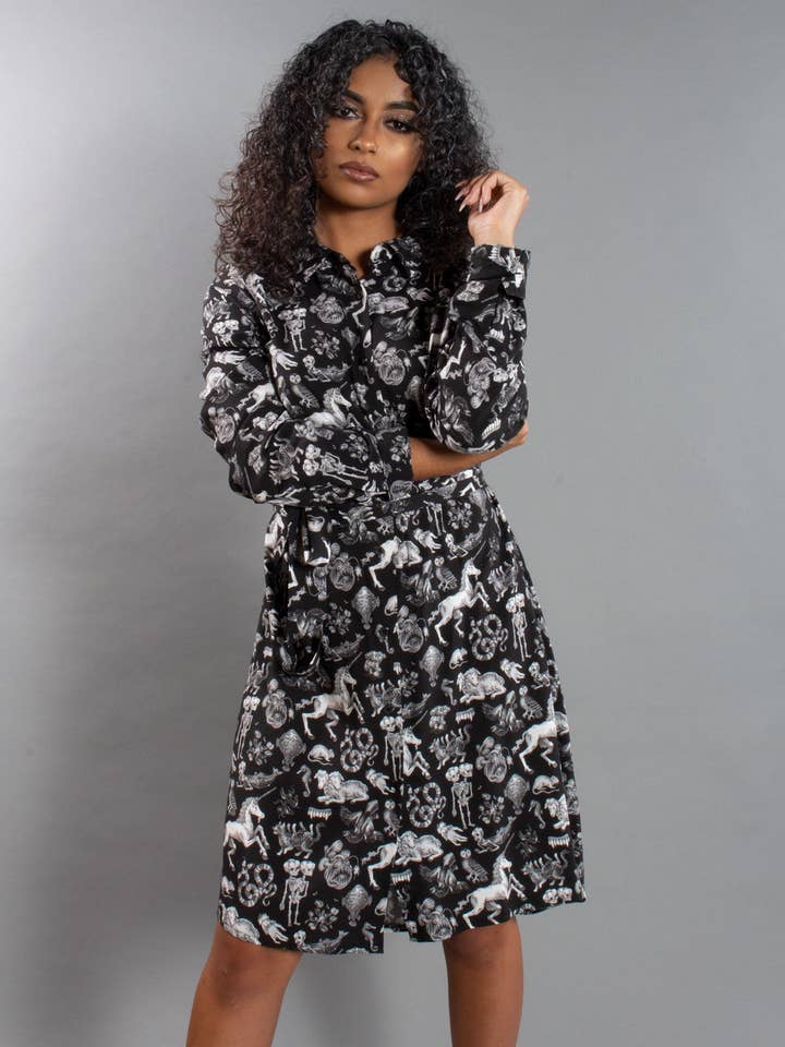 Pretty Snake - Wholesale Dress - Women's - Freak of Nature Shirt Dress Black2