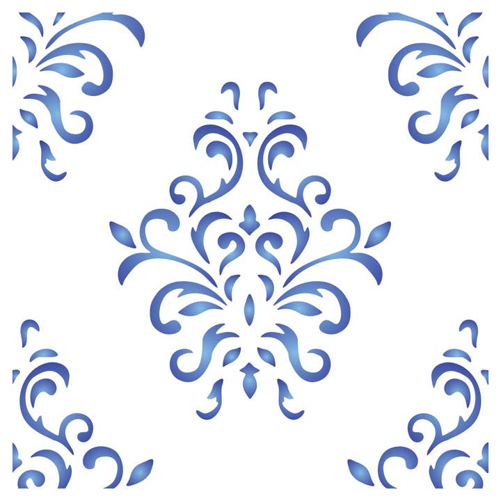 Delikat Damask Stencil | Genanvendelig | Mylar | 2 størrelser for engroshandel hos Craft Kreatively