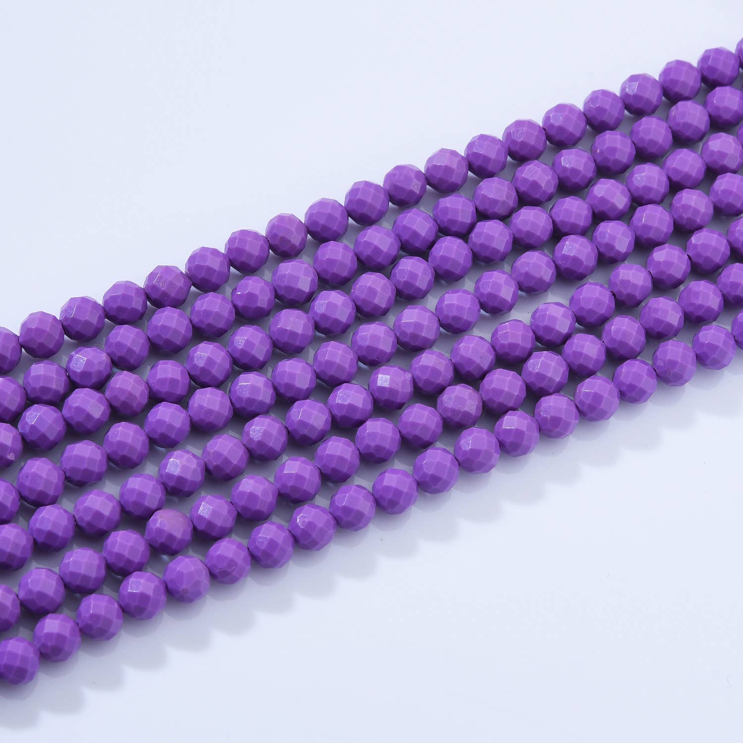 Beads Creation - Wholesale Beads - Phosphosiderite 3–4mm Faceted Round Purple Beads PRP10210