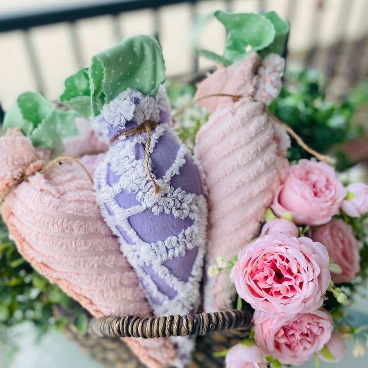 A Gnome on the Roam - Wholesale Ornament - Handmade Large Fabric Carrots - 10 Inch Decorative1