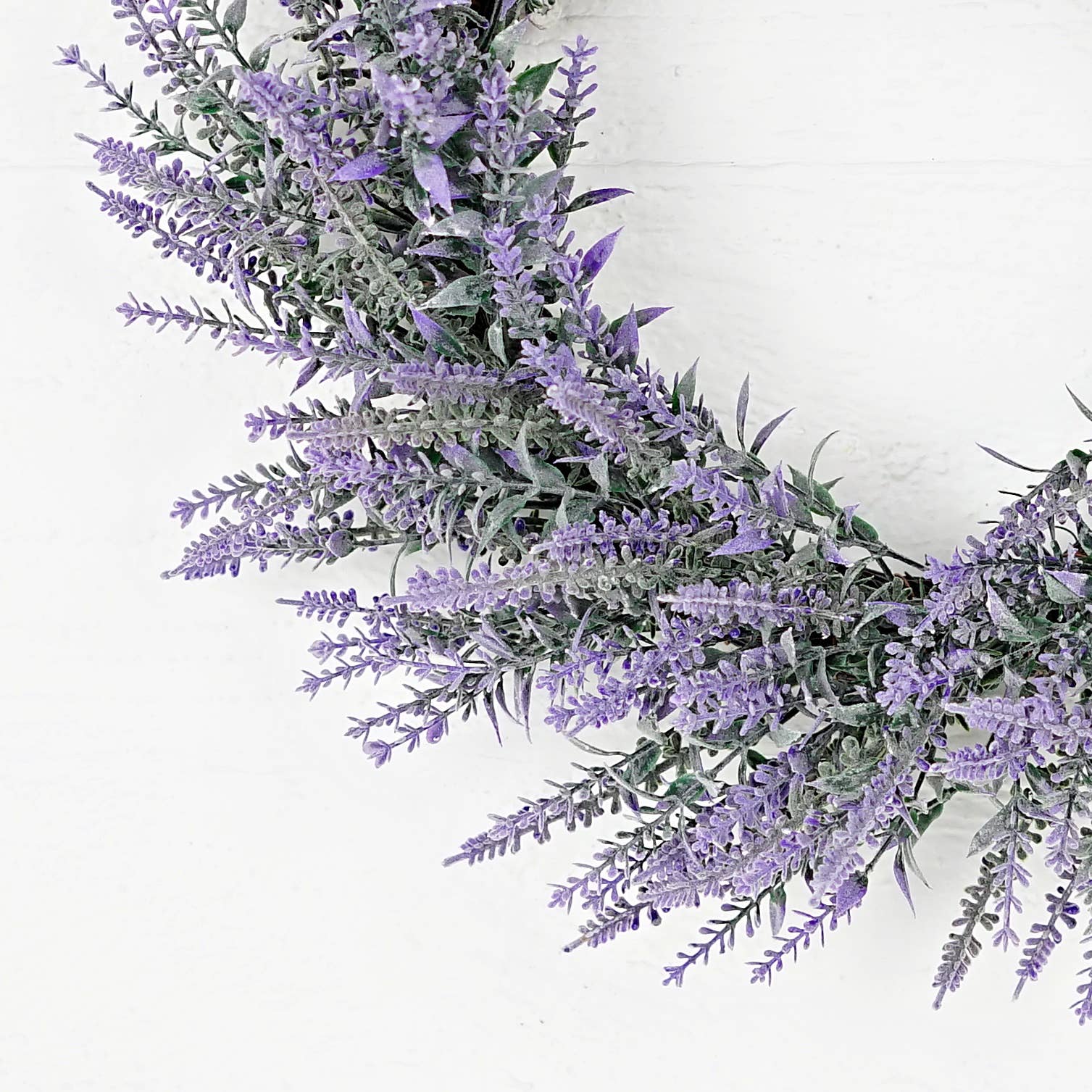 Impressive Enterprises, Inc. - Wholesale Artificial Flowers - 35101- 12in(4) Twig Wreath-Flocked French Lavender7