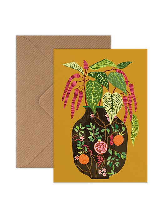 Amaranthus Greetings Card for wholesale by Brie Harrison Ltd