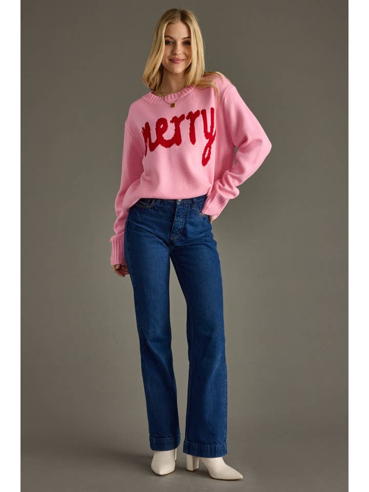 Panache Apparel Co. - Wholesale Knit Sweater - Women's - Pink Merry Sweater3