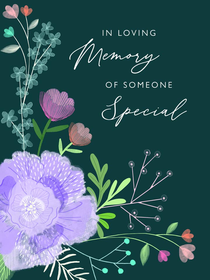 SYMPATHY GREETING CARD LOVING MEMORY L. DARRINGTON for wholesale by Notes & Queries, Inc.