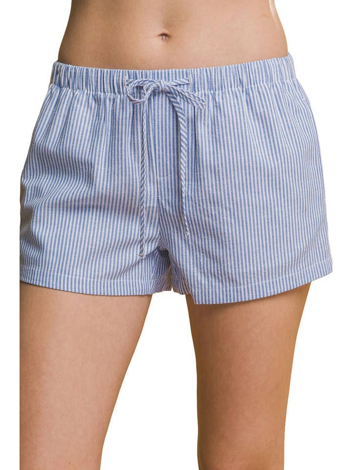 Vanilla Monkey - Wholesale Shorts - Women's - Low- Rise Stripe Linen Shorts