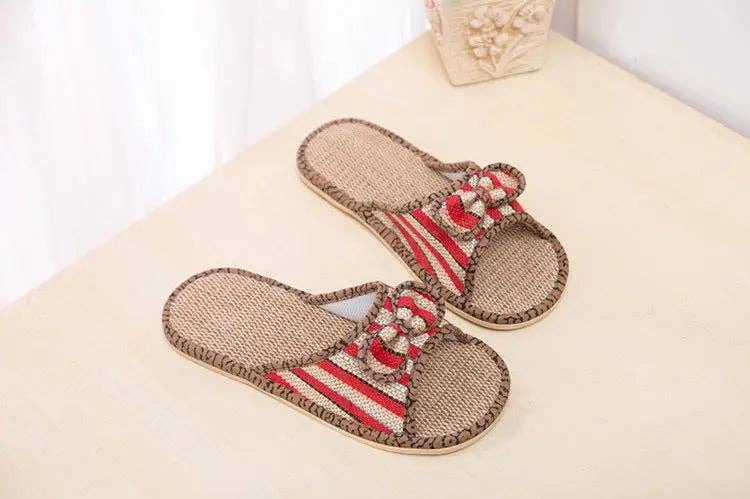 everythingbamboo - Wholesale Sandals - Women's - 2 Pairs Women Hemp Sandals Slippers Butterfly Shoes Casual Comfortable BSH056