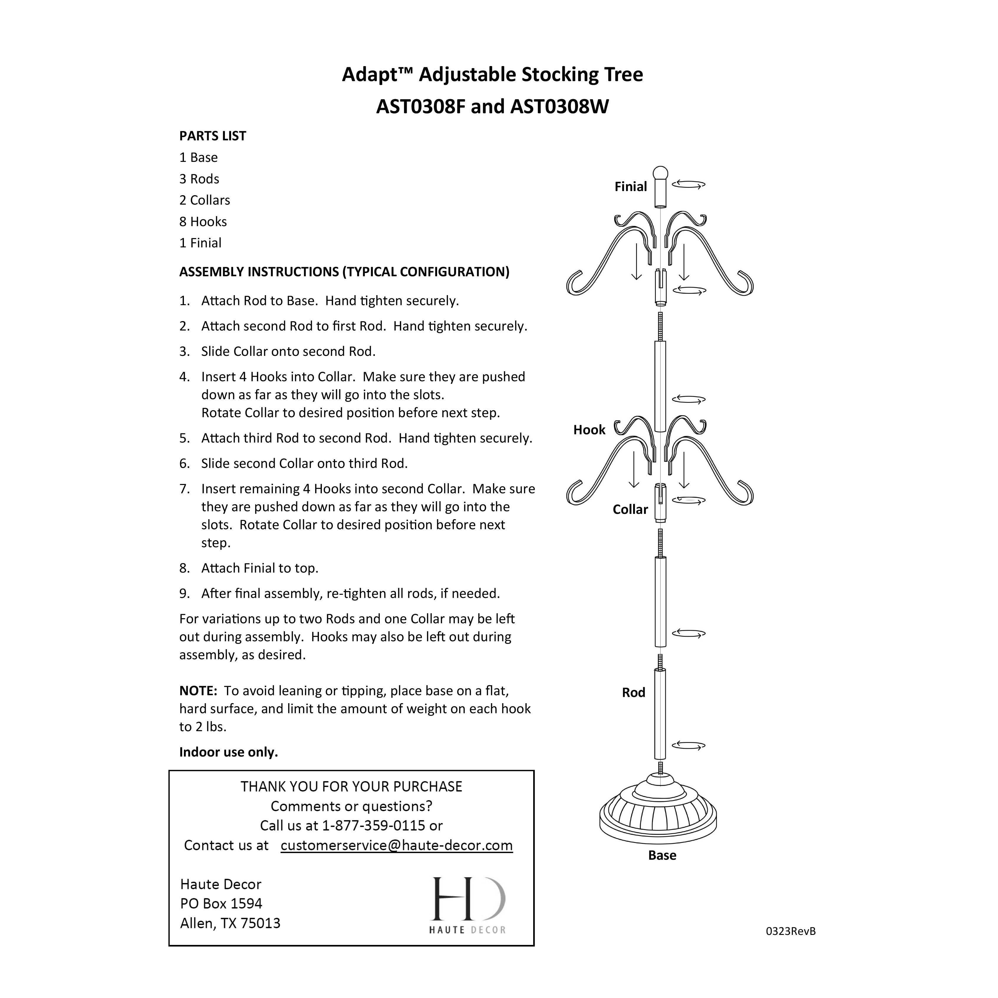 Haute Decor - Wholesale Christmas Decoration - Adapt™ Adjustable Christmas Stocking Tree Stand - Black8