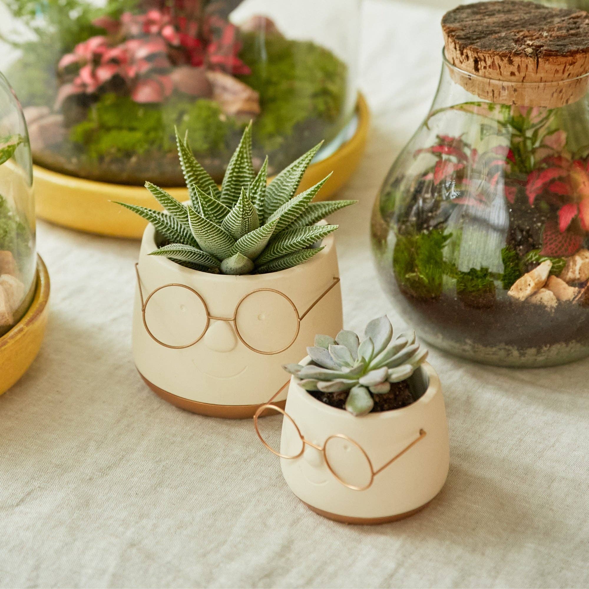Wildflowers by Floriette - Wholesale Plant Pot - Pot Renate - with glasses1