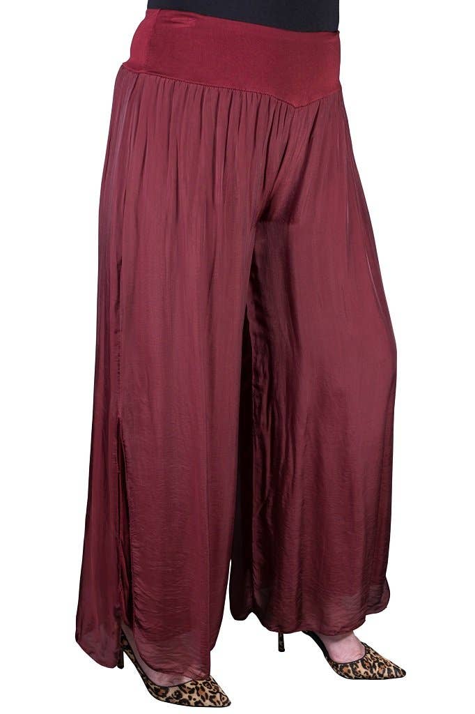 TINA Stephens Italy/Tees By Tina - Wholesale Pants - Women's - Eva Silk Side Slit Pant (PL206)7