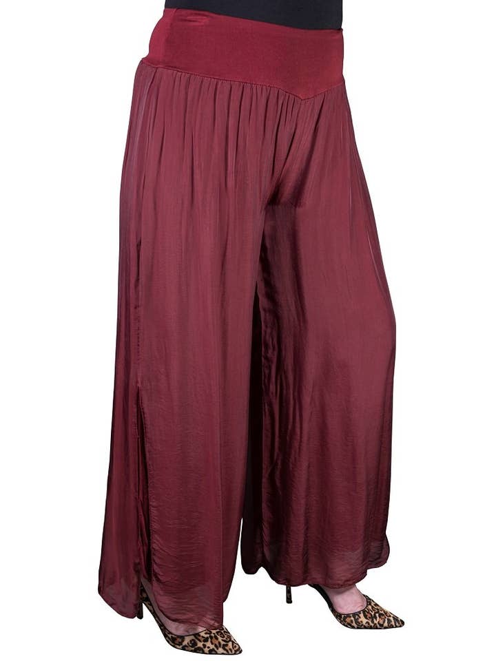 TINA Stephens Italy/Tees By Tina - Wholesale Pants - Women's - Eva Silk Side Slit Pant (PL206)7