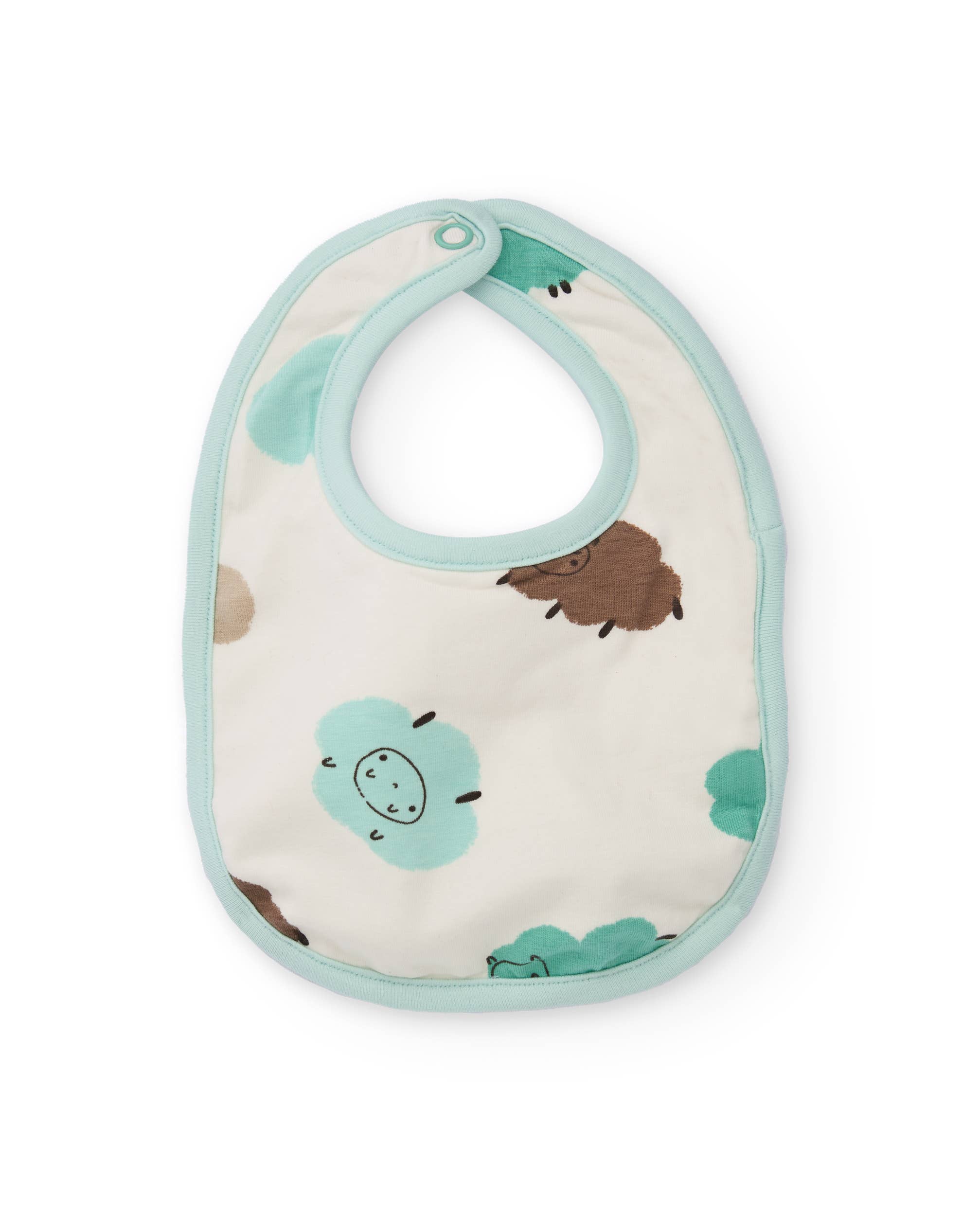 tuc tuc - Wholesale Baby Bib - Baby - Set of baby boy bibs in green with sheep design2