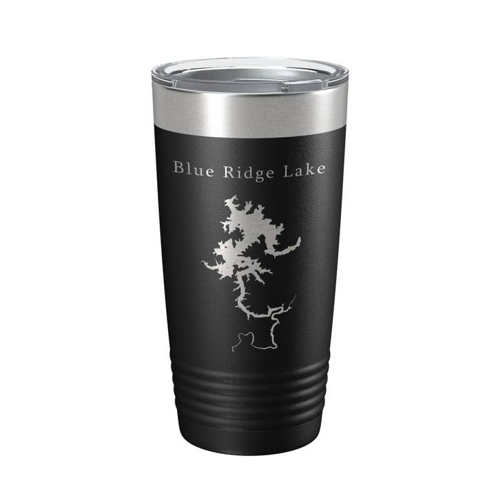 Blue Ridge Lake Map Tumbler Travel Mug Insulated Laser Engraved Coffee Cup Georgia 20 oz for wholesale by CarveBright