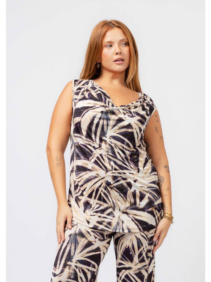 257030 - Printed Knit Top Spring Summer Collection Plus Sizes for wholesale by Teresa Cardoso Oliveira