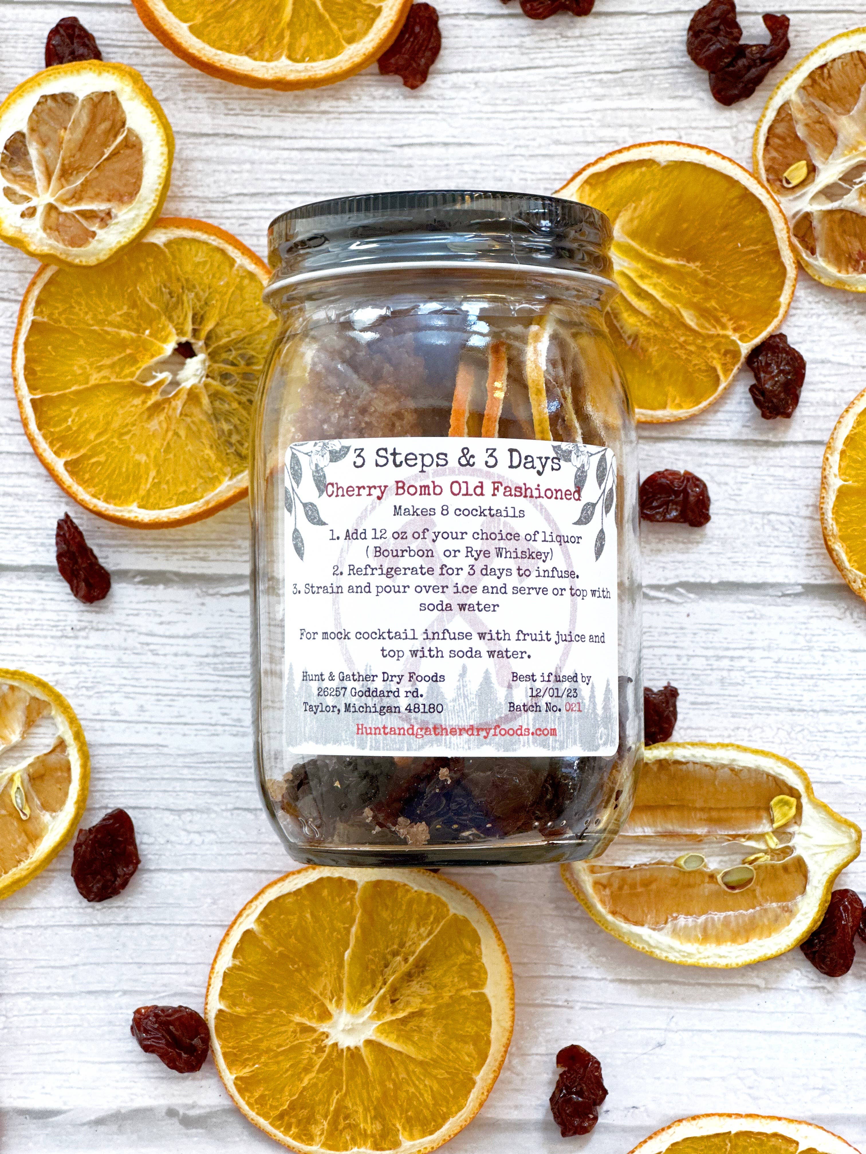 Hunt and Gather Dry Foods - Wholesale DIY Drink Kit - Cherry Bomb Old Fashioned Cocktail Kit9