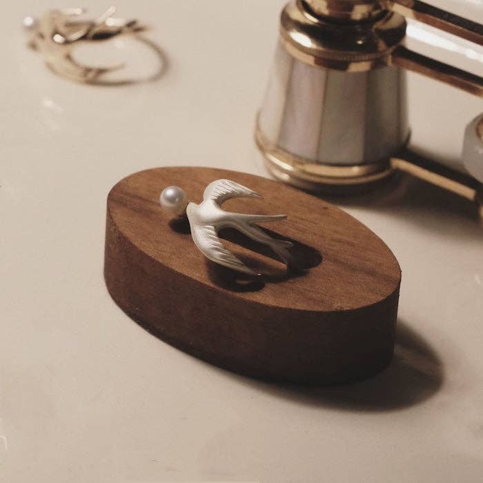 LanLivia – wholesale Cocktail/statement ring – Sterling Silver Heaven Bird Ring6