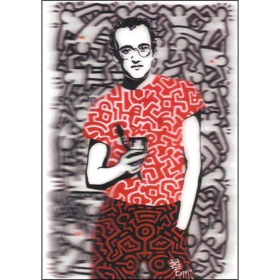 3-D Postcard. Keith Haring. Artist & Artwork. for wholesale by VisionWorks LLC
