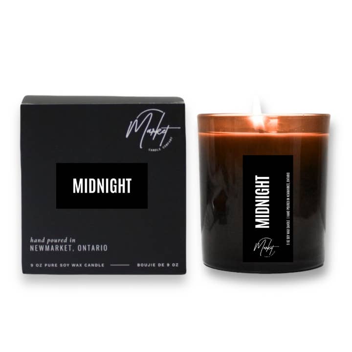MIDNIGHT SOY WAX CANDLE - LUXE VESSEL WITH BOX for wholesale by Market Candle Company