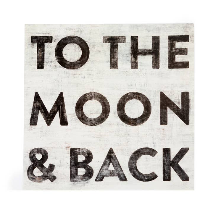 12"x12" To The Moon & Back Art Poster for wholesale by Sugarboo & Co