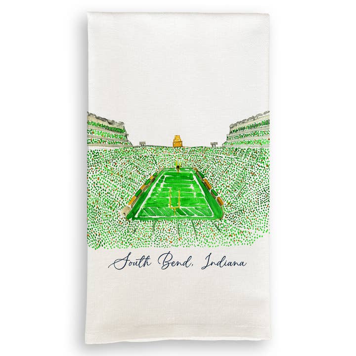 French Graffiti - Wholesale Tea Towel - University of Notre Dame Football Stadium