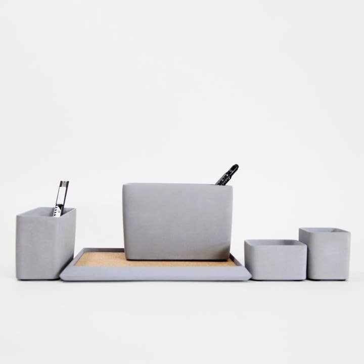 MMEP. – wholesale Desk organiser – Concrete Desk Organizer Set2