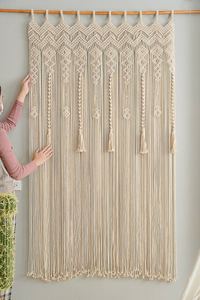 BeanDaikon – wholesale Curtain – Macrame Boho Tassel  Curtain C165