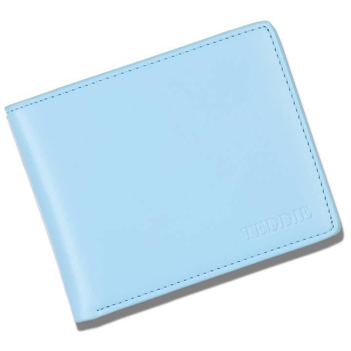 Luxury Pale Blue Bifold Wallet for wholesale by Teddie London