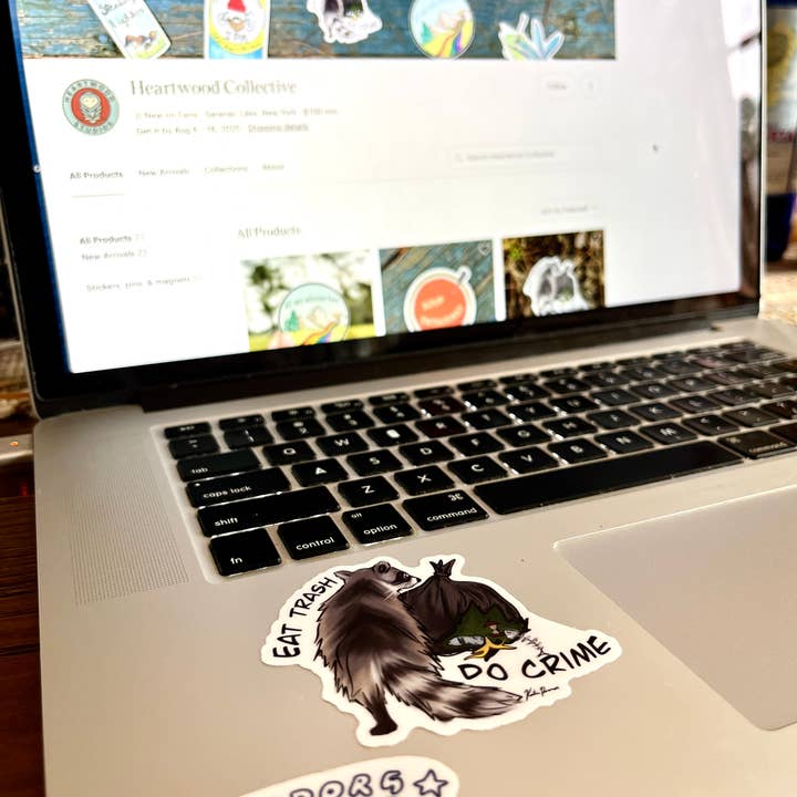 Heartwood Collective - Wholesale Sticker - Eat Trash Do Crime Sticker2