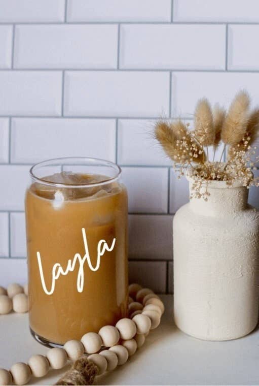 CraftsCornerCa - Wholesale Drinking Glass/Cup - Custom Iced Coffee Beer Can Glass