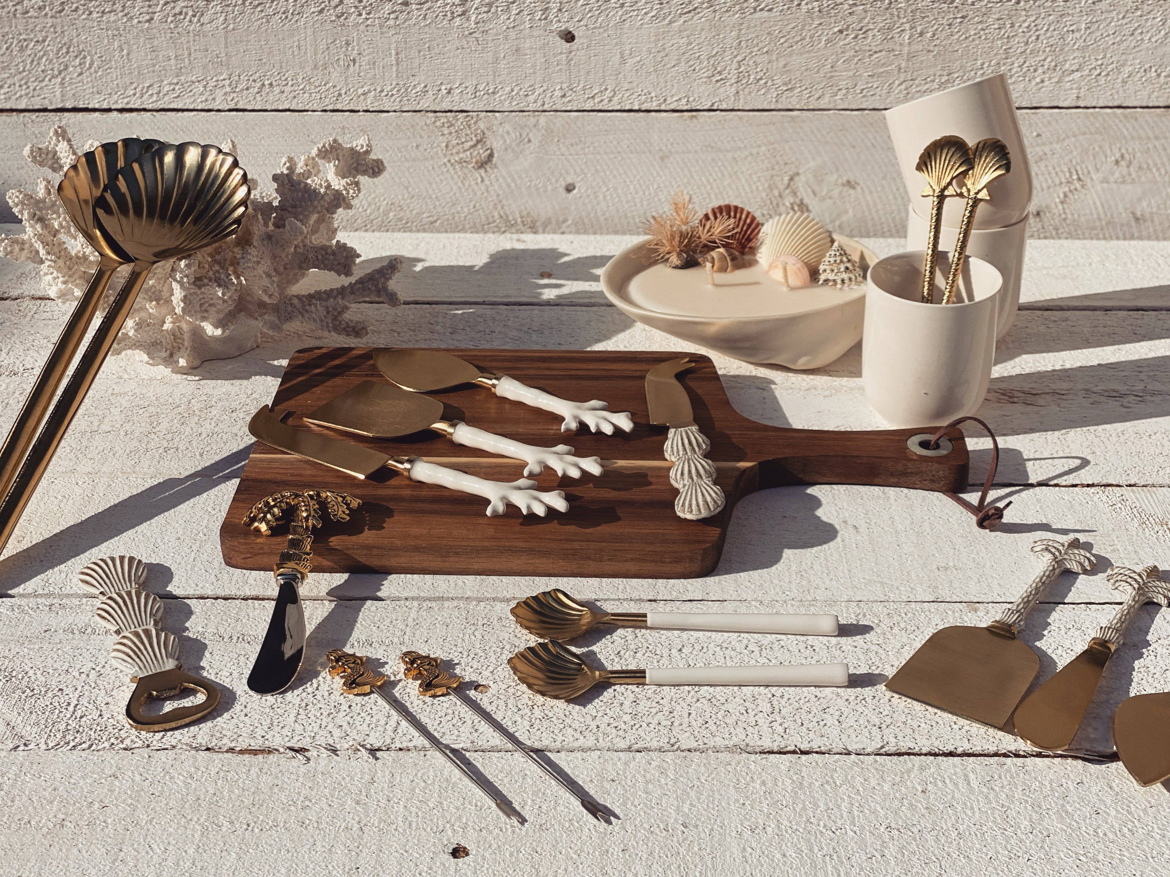 saide. - Vente Couteaux à fromage - couteau à fromage en corail blanc | ensemble7