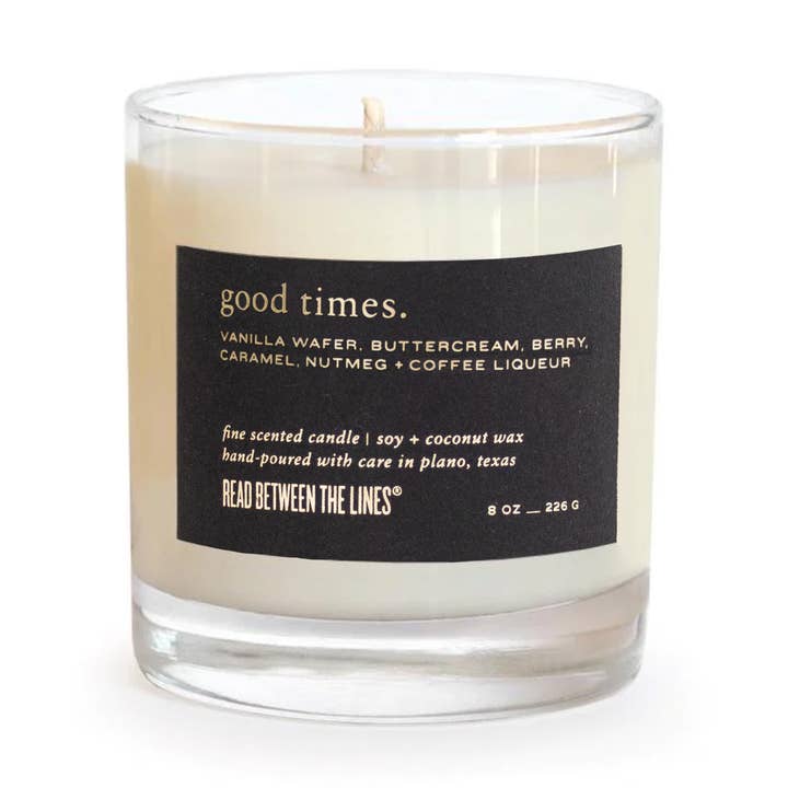 Good Times Candle for wholesale by Read Between The Lines®