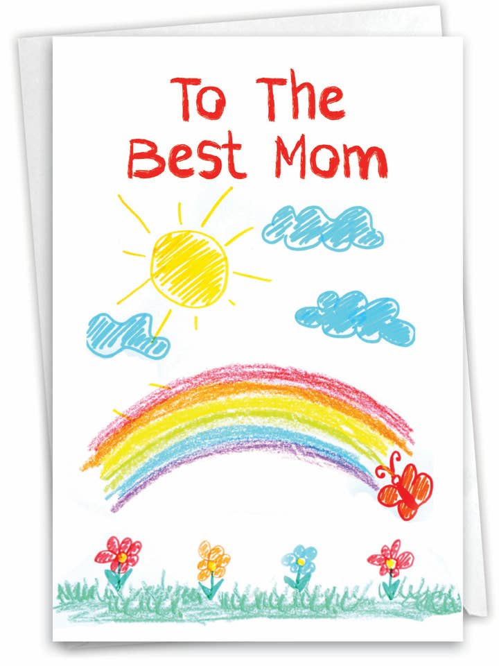 (Single Card) Birthday Card - Love You Mommy - Rainbow for wholesale by NobleWorks