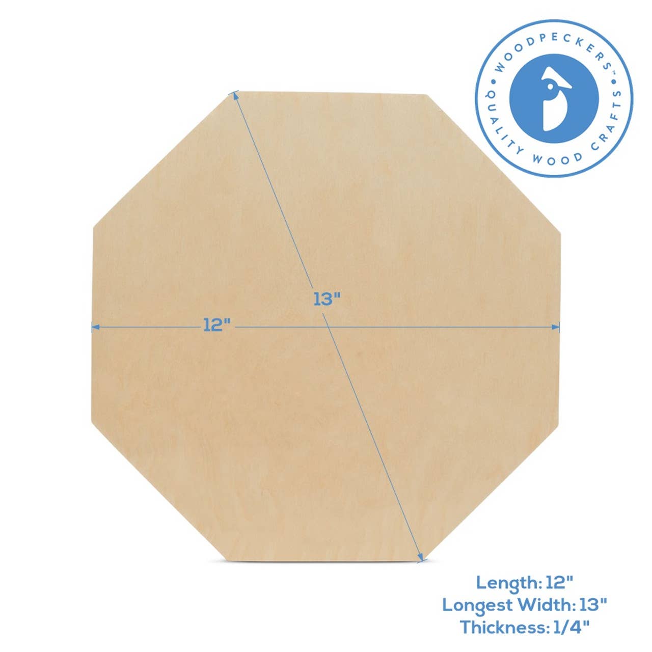 Woodpeckers Crafts - Wholesale Cutouts - Wood Octagon Cutout3