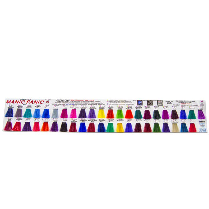 Manic Panic - Nuancier classique des couleurs de cheveux à haute tension pour la vente par Manic Panic