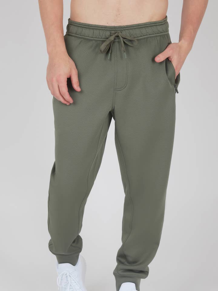 Men's Waffle Scuba Jogger with Back Pocket for wholesale by 90 Degree by Reflex & Yogalicious