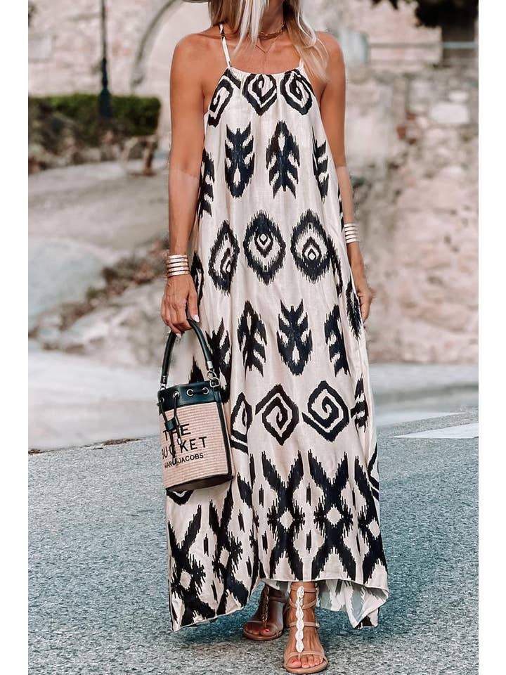 Black Western Halter Maxi Dress Plus Size for wholesale on Faire