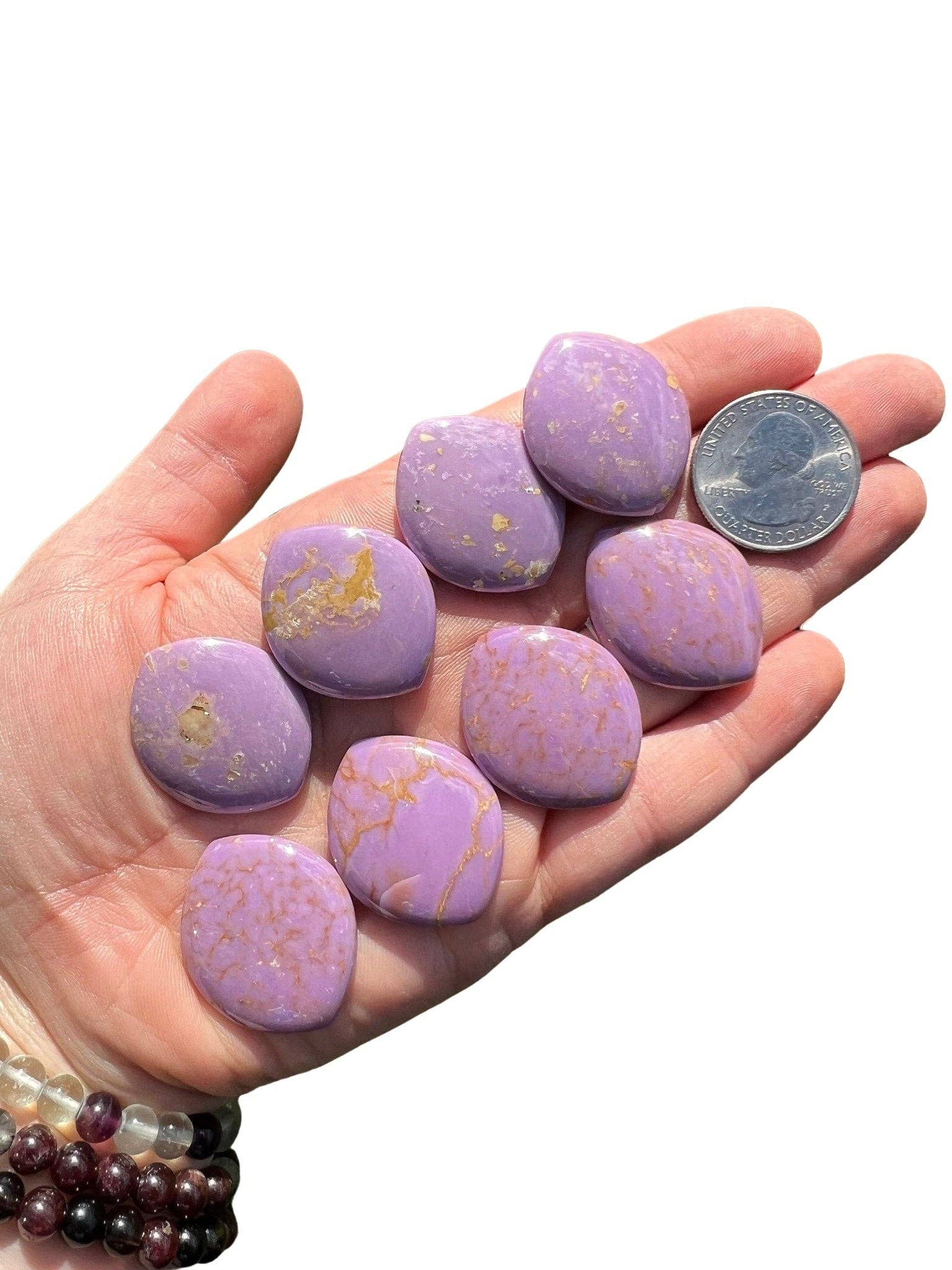 New Moon Beginnings - Wholesale Spiritual Stone/Crystal - Phosphosiderite Marquise Cabochon5