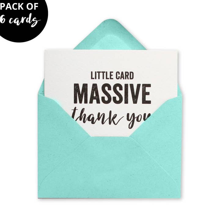 Mini Card Pack - Little Card Massive Thank You for wholesale by LOVELI
