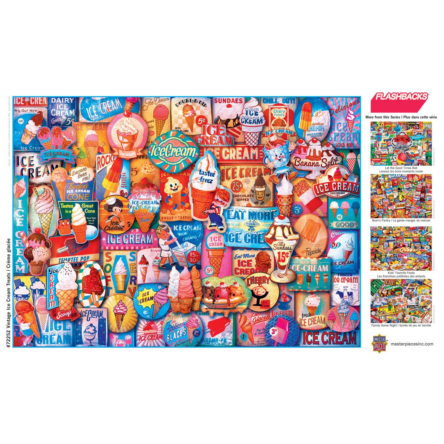 Masterpieces Puzzles - Wholesale Puzzle - Adult - Flashbacks - Ice Cream Treats 1000 Piece Puzzle3