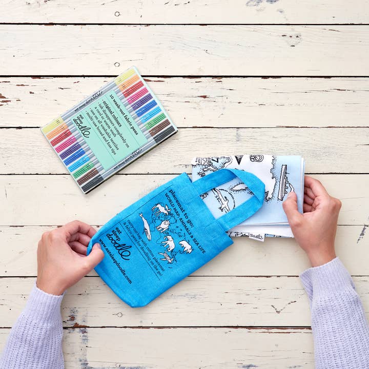 eatsleepdoodle - Wholesale DIY Craft Kit - Kids - DIY Craft Kit - Coloring Mat - World Map Placemat to Go3