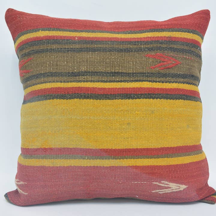 Capas de Almofadas Kilim Listadas em Tecido de Lama Conjunto de 4 Peças por atacado de Kilim Pillow Decors