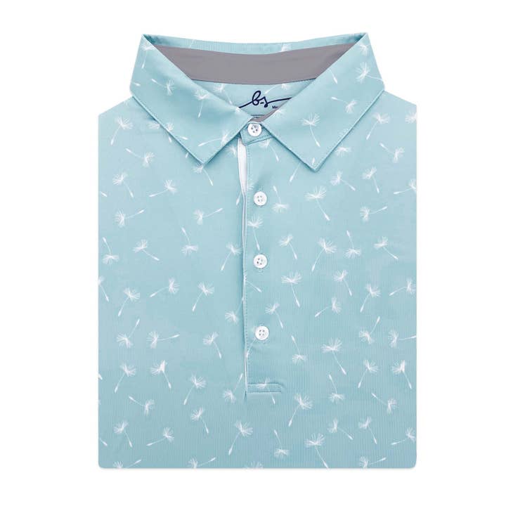 'Dandelion Seamless' Four Button Golf Shirt for wholesale by Boston Scott Golf Apparel