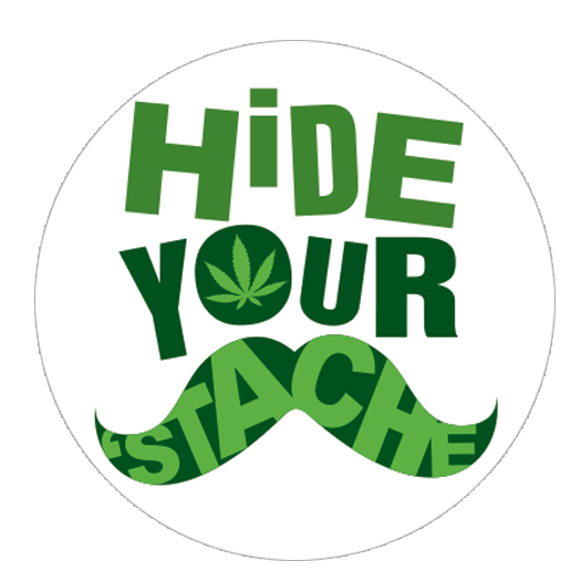 Kalan - Vente Épinglettes/boutons - BT612- Bouton Cachez votre Stache 1.25"0