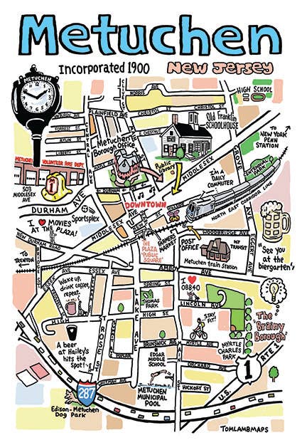 Tom Lamb Maps - Wholesale Postcard - Map Postcards4
