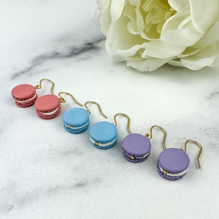 Light Shine - Venta al por mayor Pendientes colgantes - Pendientes pequeños de arcilla con forma de macarrón | regalo colgante de San Valentín