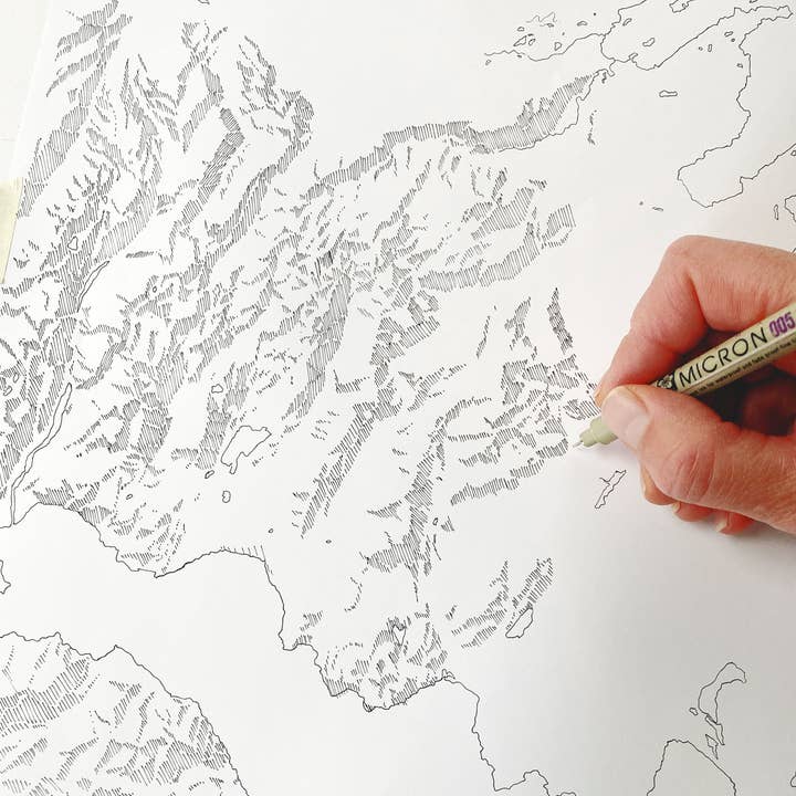 Turn-of-the-Centuries - Wholesale Art Print - Kodiak Alaska Topo City Lines Map ART PRINT12